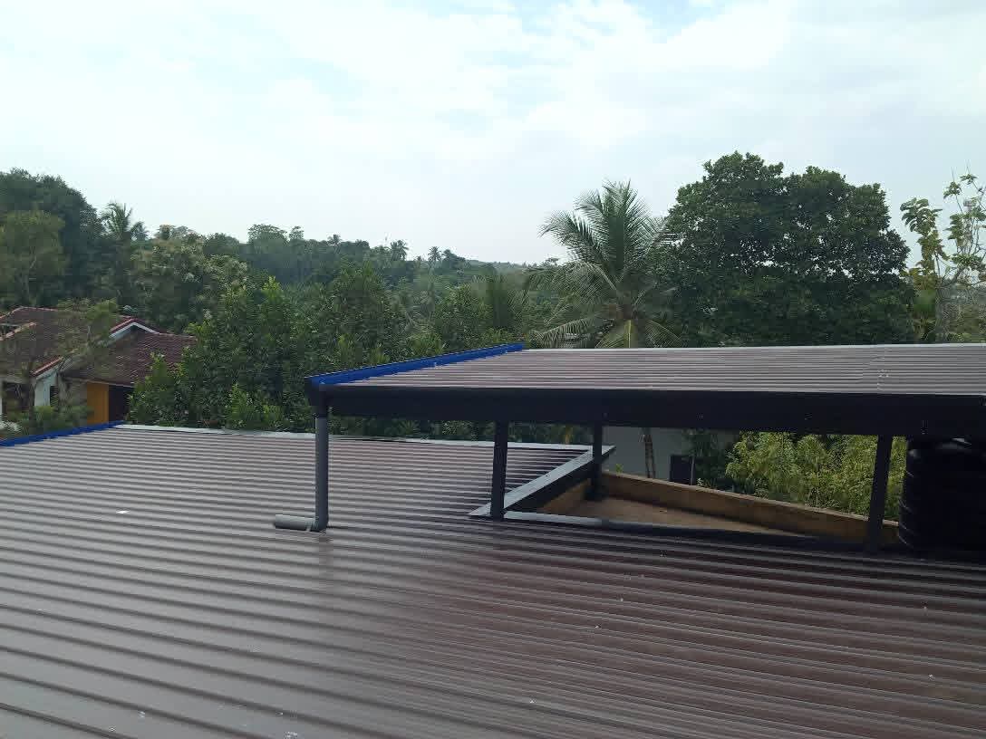 Iron roof installation project