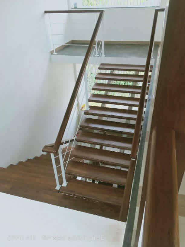 Modern steel staircase fabrication project