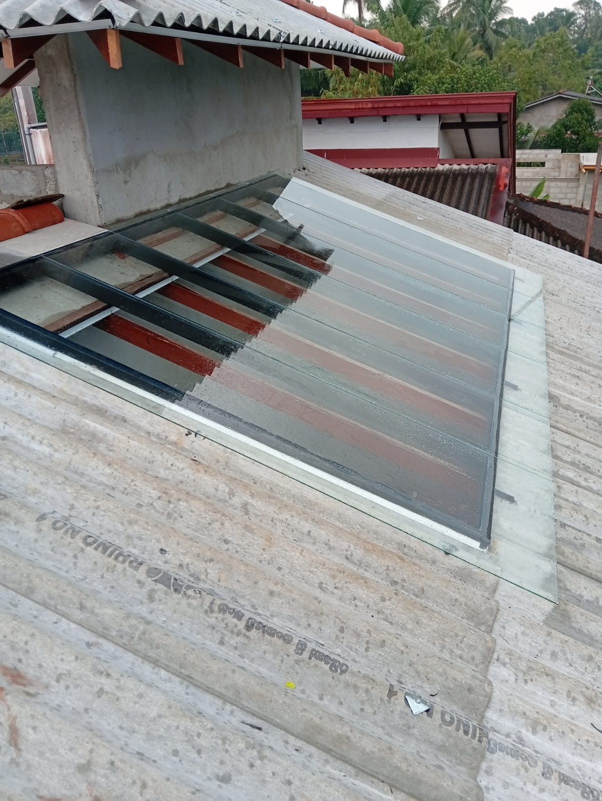 Completed tempered roof project for residential building